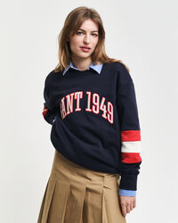 Color Blocked Rundhals-Sweatshirt