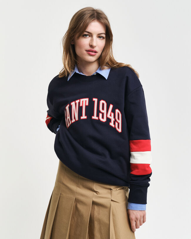 Color Blocked Rundhals-Sweatshirt