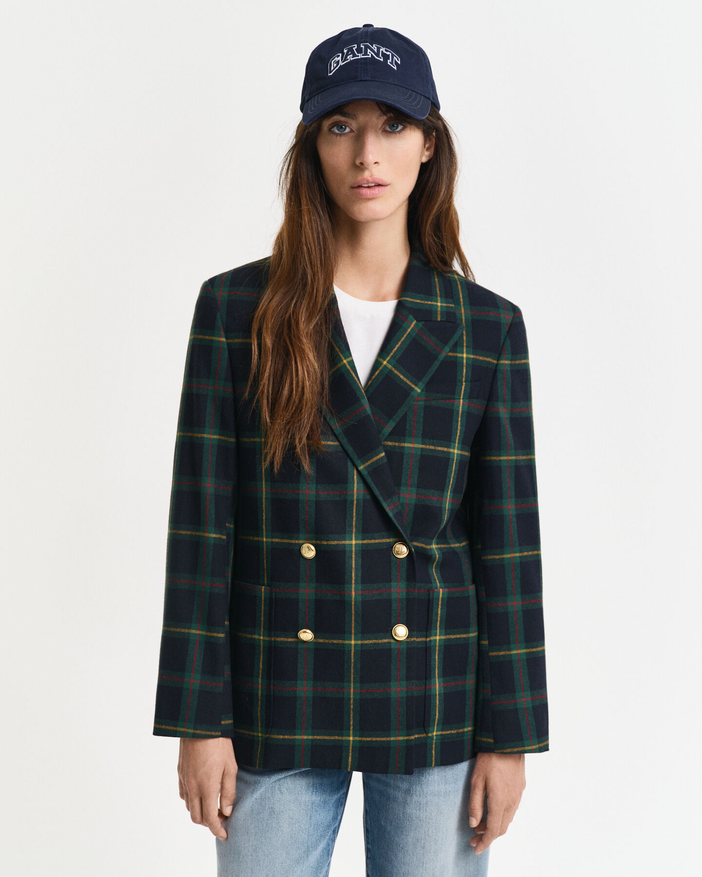 Regular Fit Anzugblazer mit Karomuster