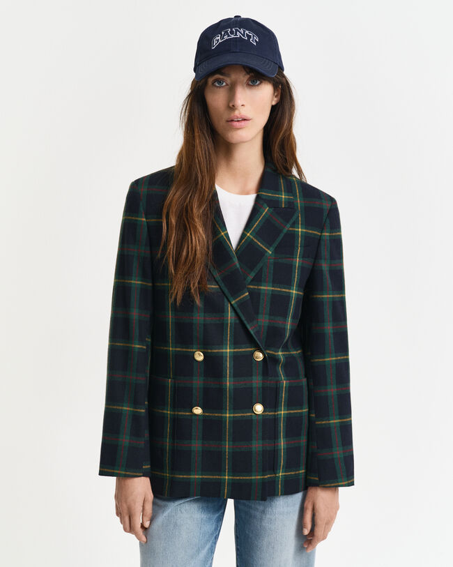 Regular Fit Anzugblazer mit Karomuster