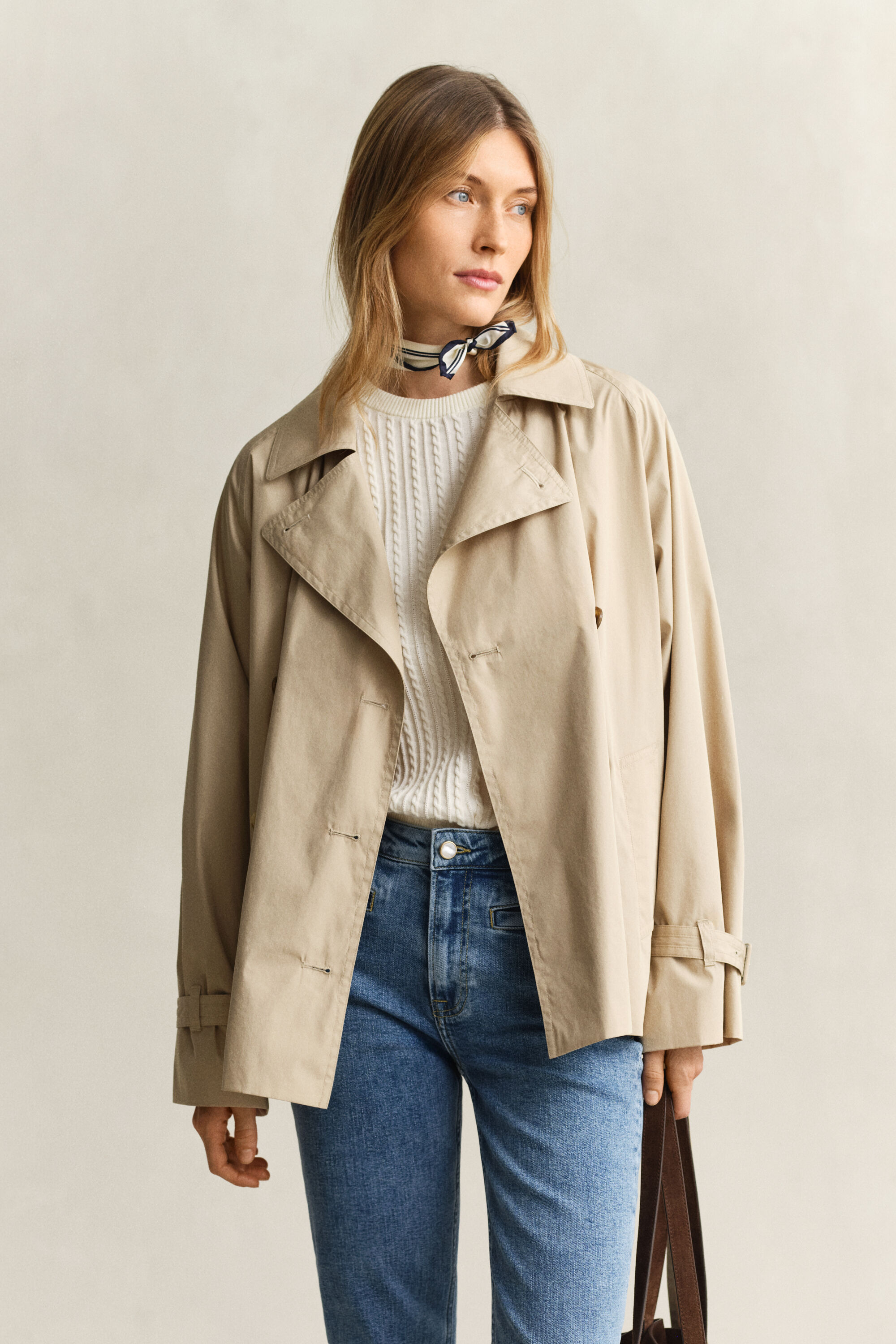 Lightweight Short Trench Coat