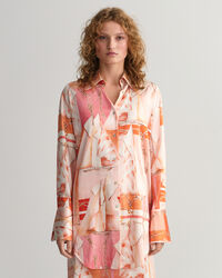 Relaxed Fit Sailing Print Seidenbluse