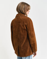 Relaxed Fit Blazer aus Veloursleder