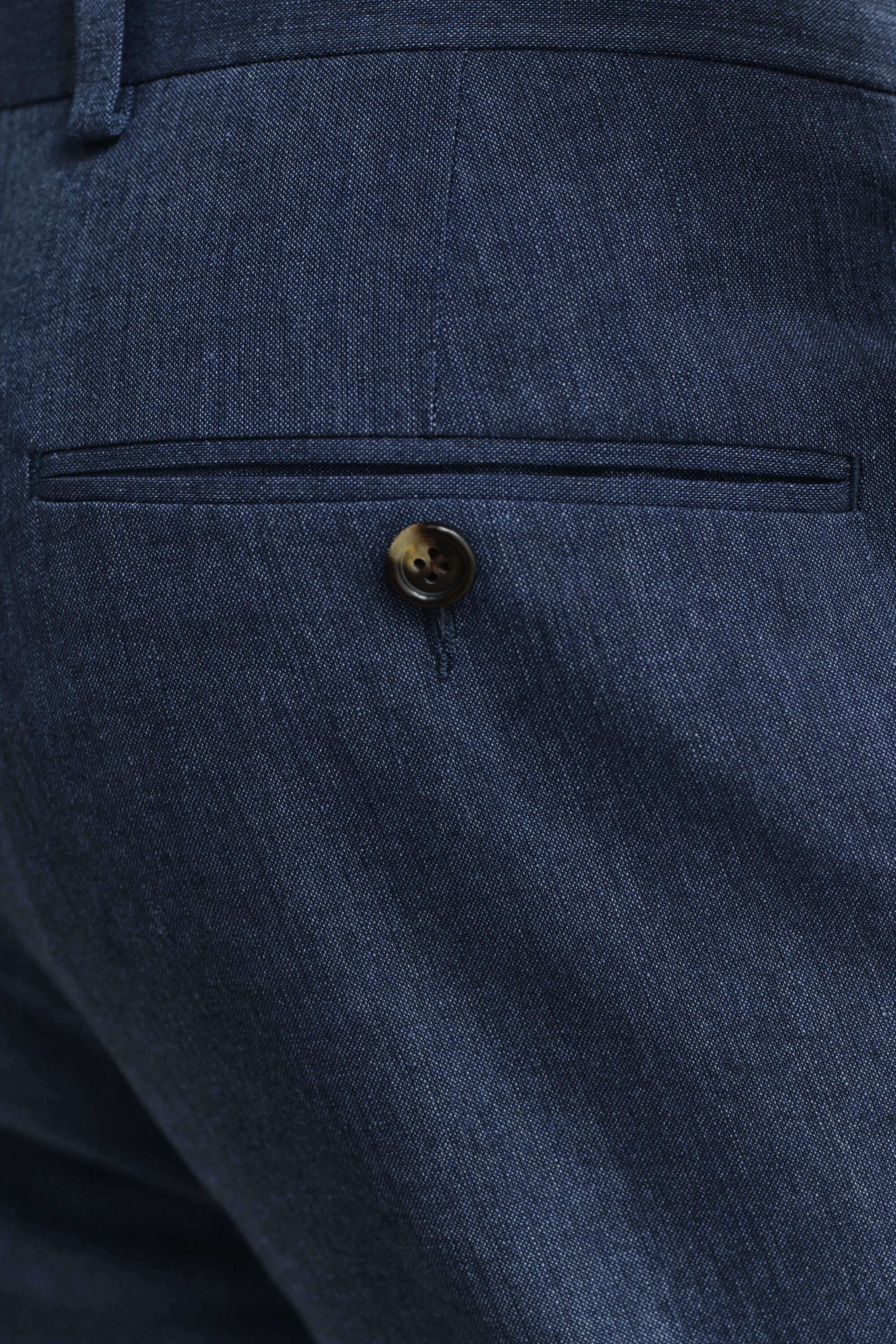 Pantalon de costume en lin mélangé