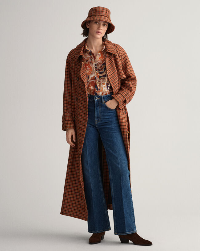 Regular Fit Paisley Bluse aus Baumwolle und Seide