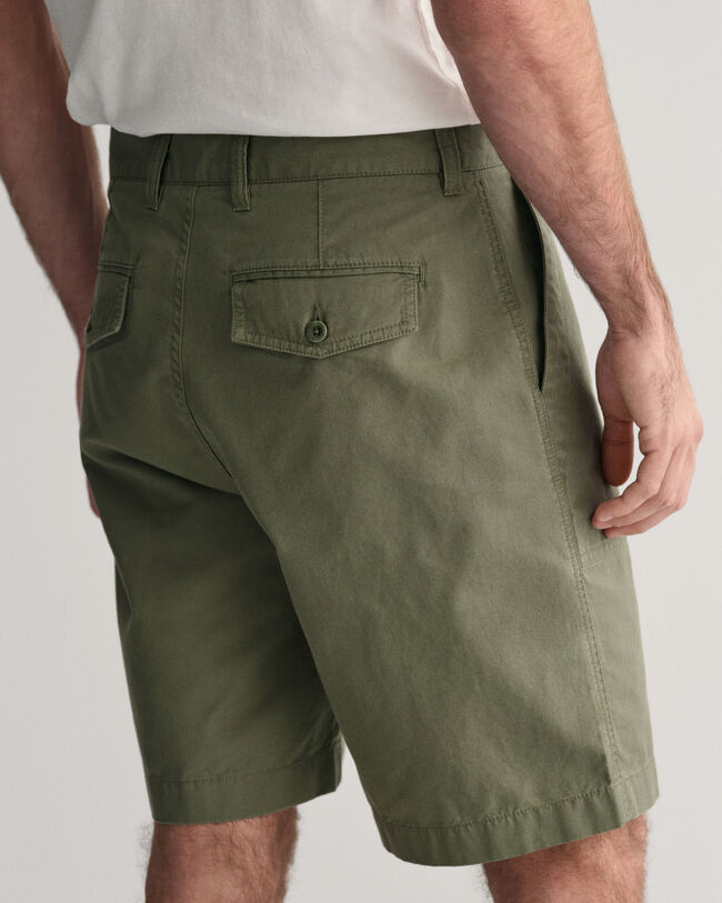 Regular Fit Baumwoll Leinen Shorts
