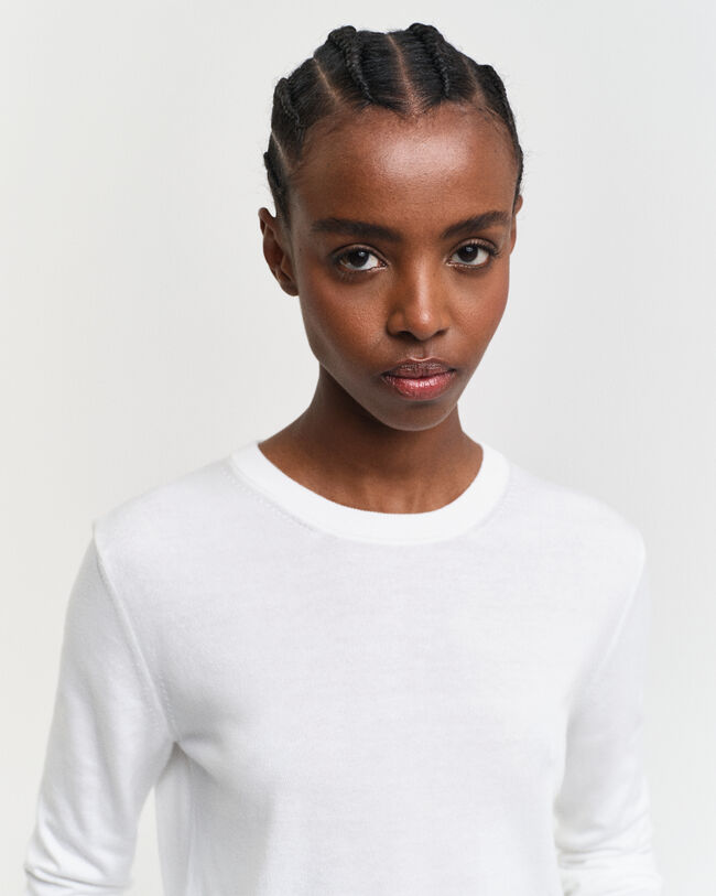 Feinstrick Rundhalspullover