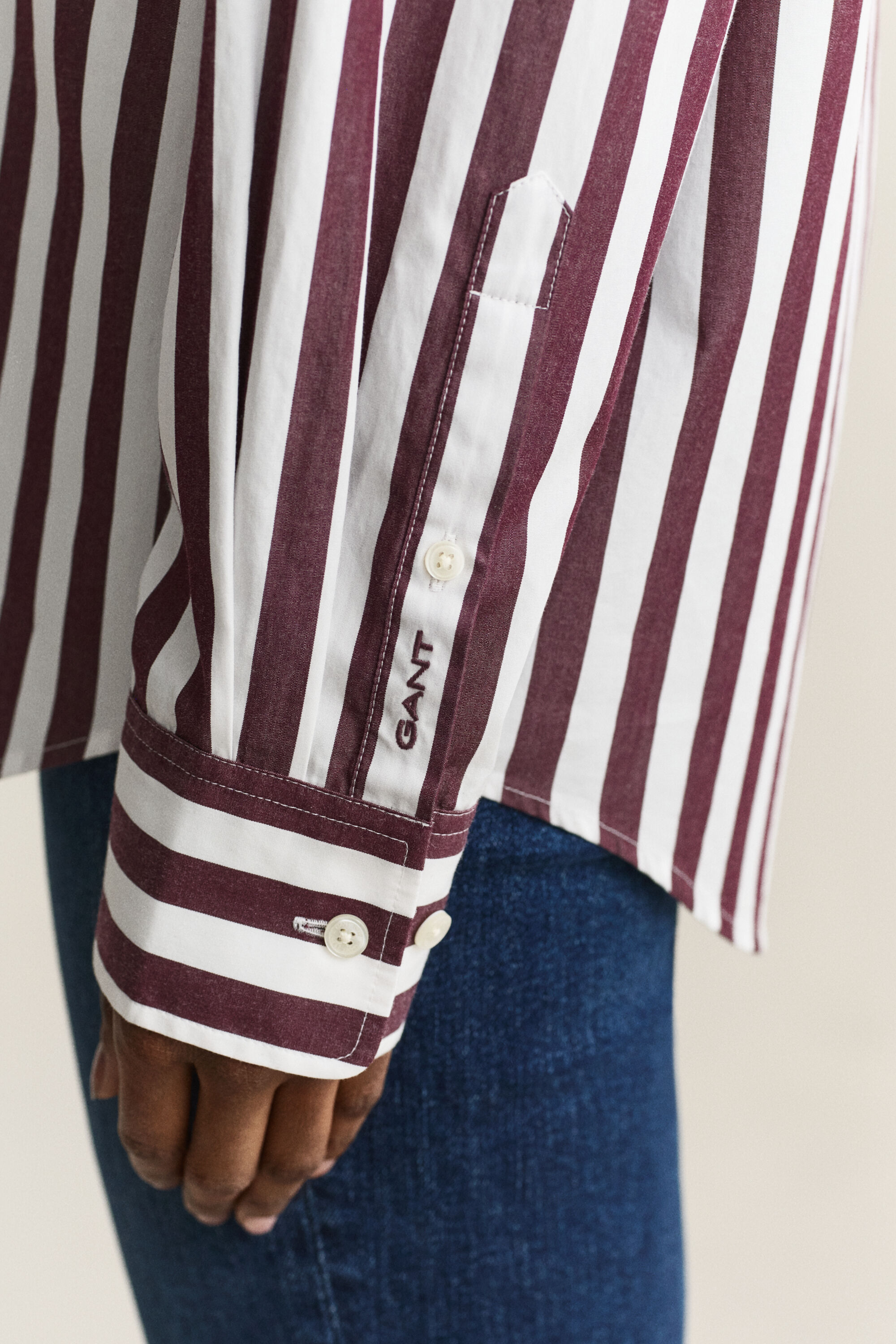 Camicia in popeline a righe relaxed