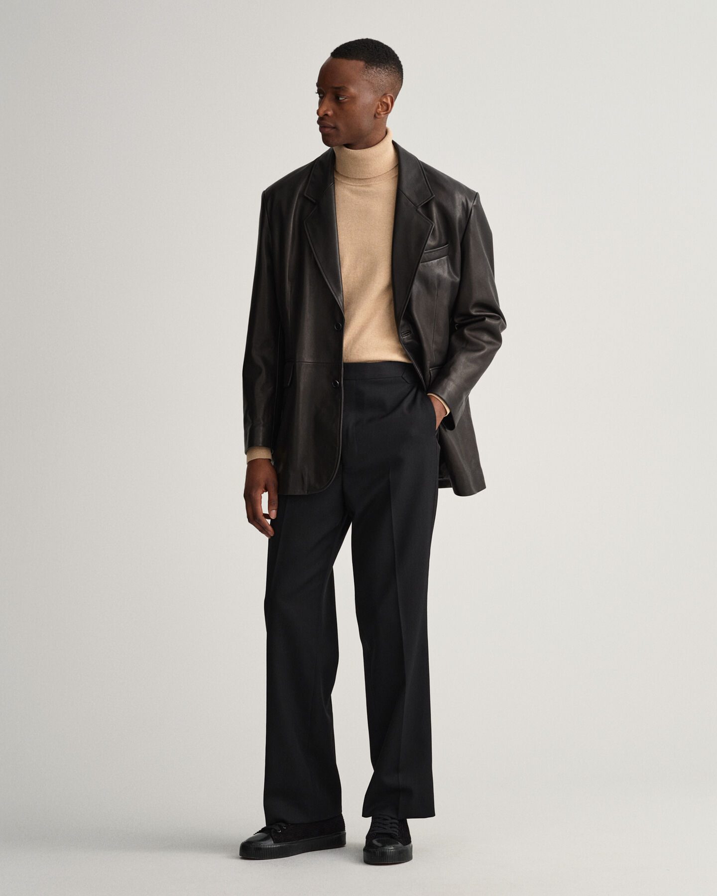 Rollkragenpullover aus Baumwoll-Kaschmir-Mischung