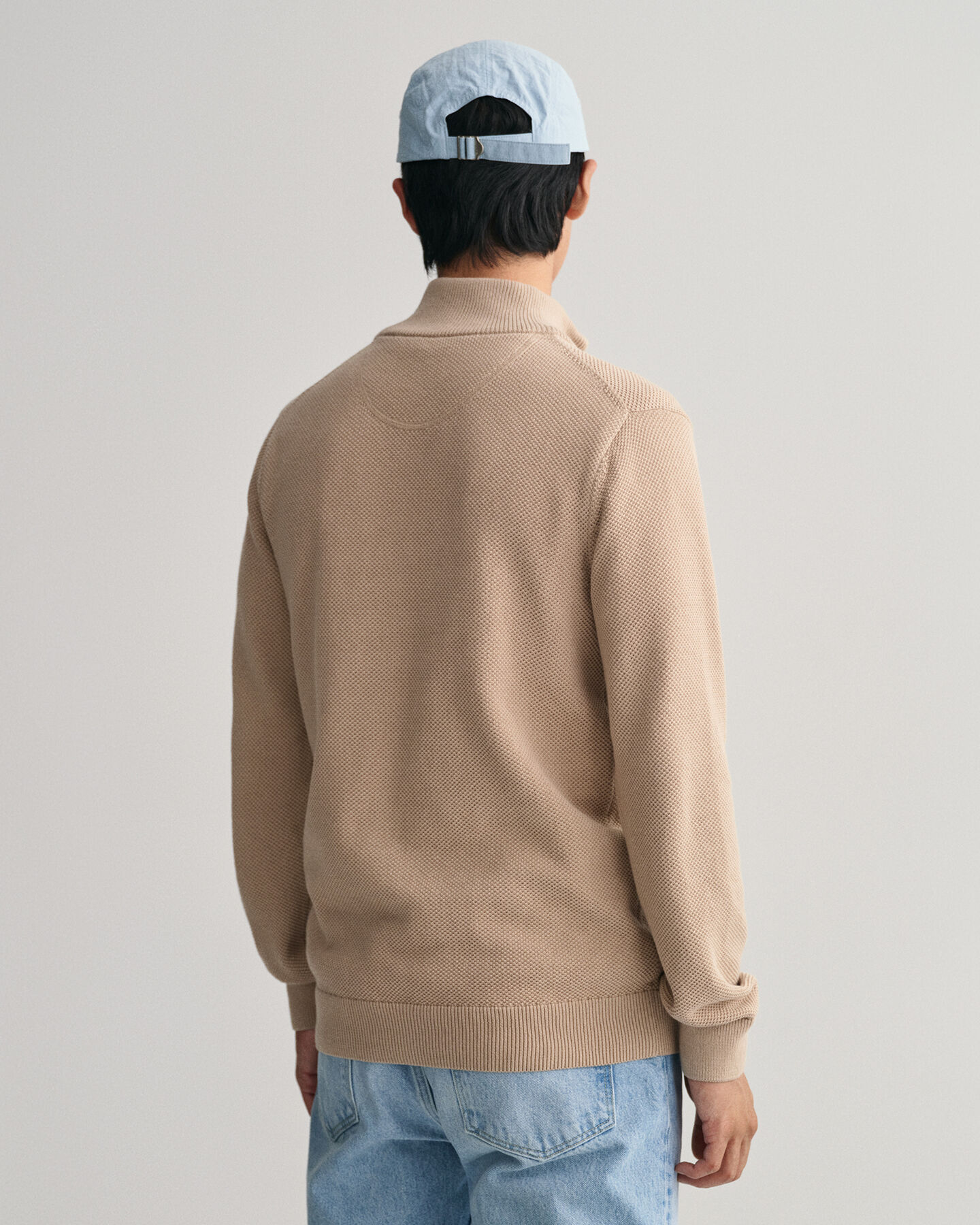 Strickjacke aus Baumwoll-Piqu&eacute;