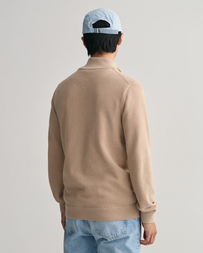 Strickjacke aus Baumwoll-Piqu&eacute;