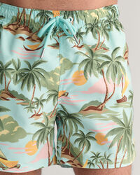 Hawaiian Print Badeshorts