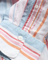 Bunt gestreifte Oversize-Bluse