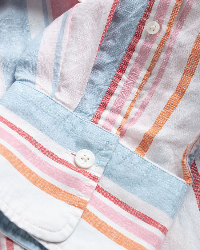 Bunt gestreifte Oversize-Bluse