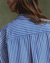 Oversized Hemdblusenkleid mit Streifen