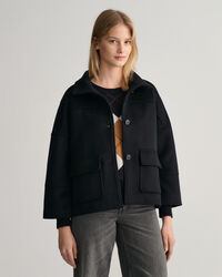 Cropped Jacke aus Wollmischung