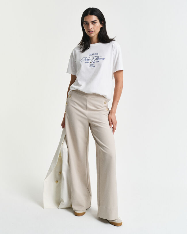 Geknöpfte Hose mit hohem Bund