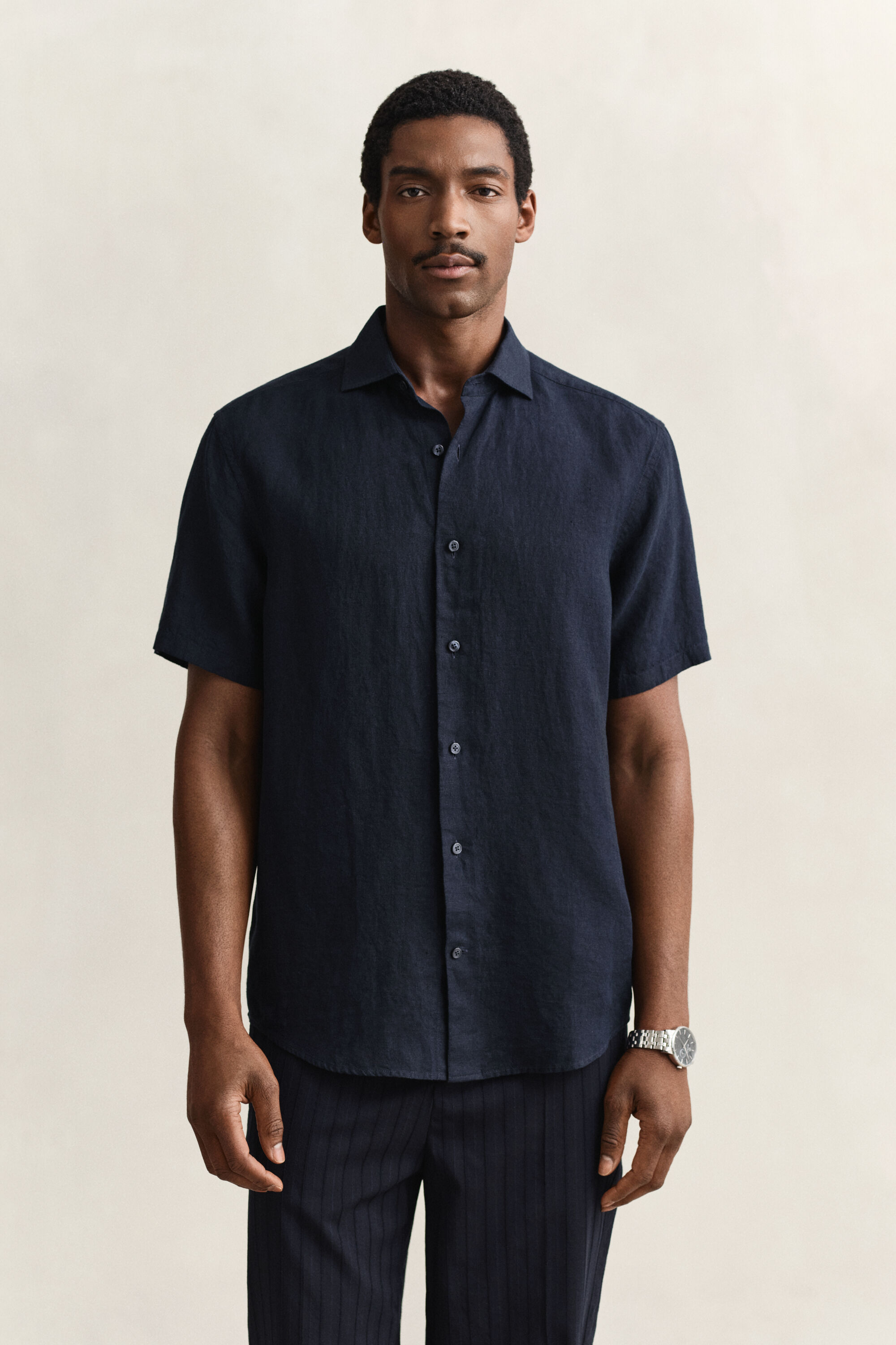 Camicia a maniche corte in lino