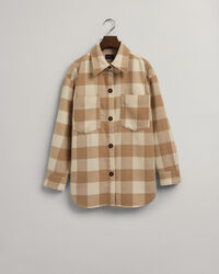 Relaxed Fit Oxford-Hemdjacke mit Karomuster