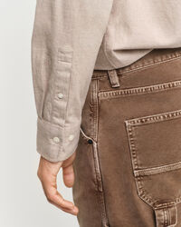 Regular Fit Melange Flanellhemd