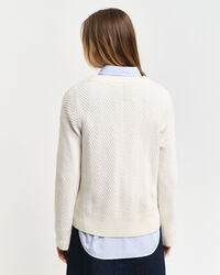 Herringbone V-Neck Pullover