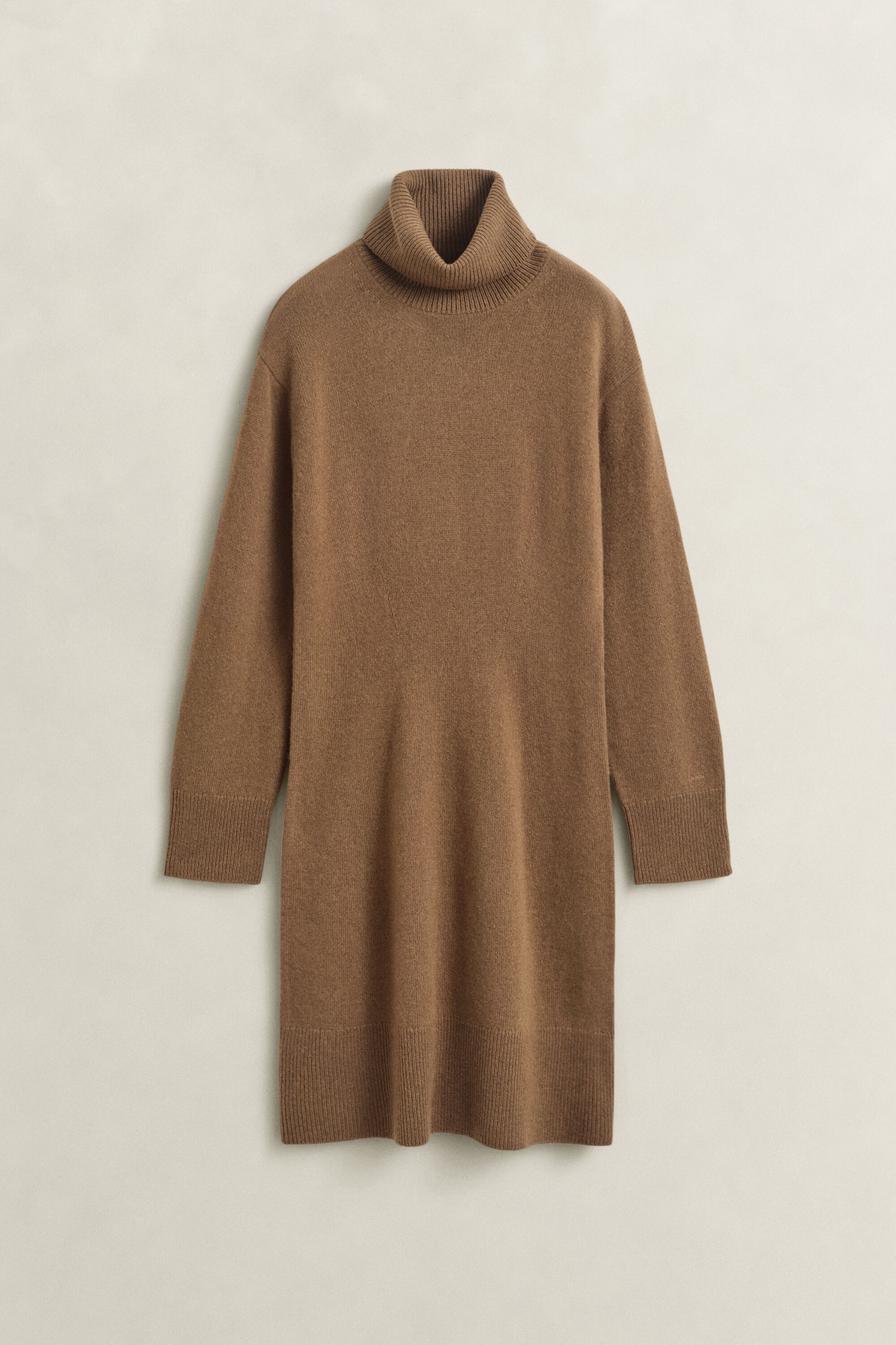 Rollkragenkleid aus Wolle und Kaschmir