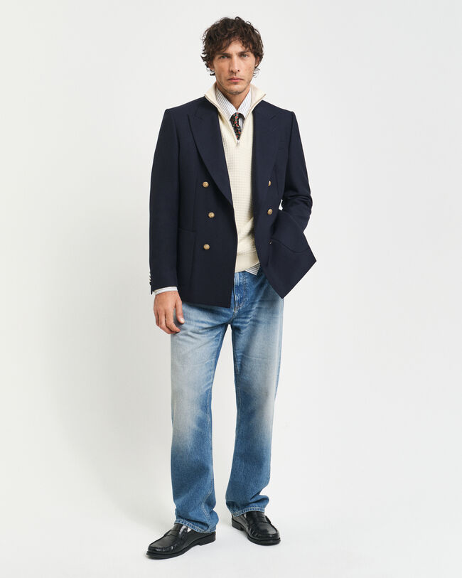 Troyer aus strukturierter Baumwolle