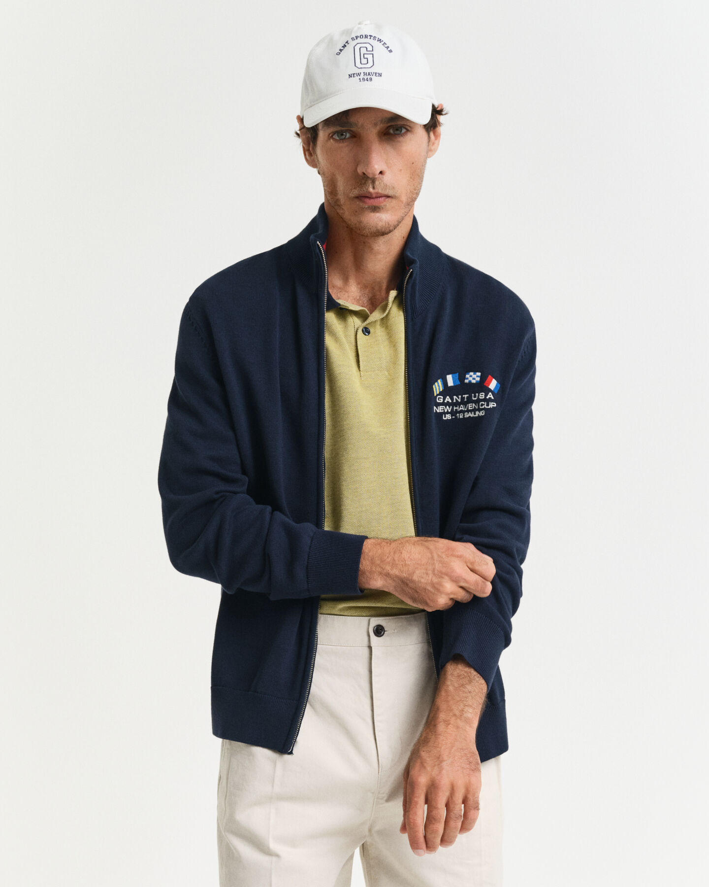 Nautical Flags Strickjacke mit Reißverschluss