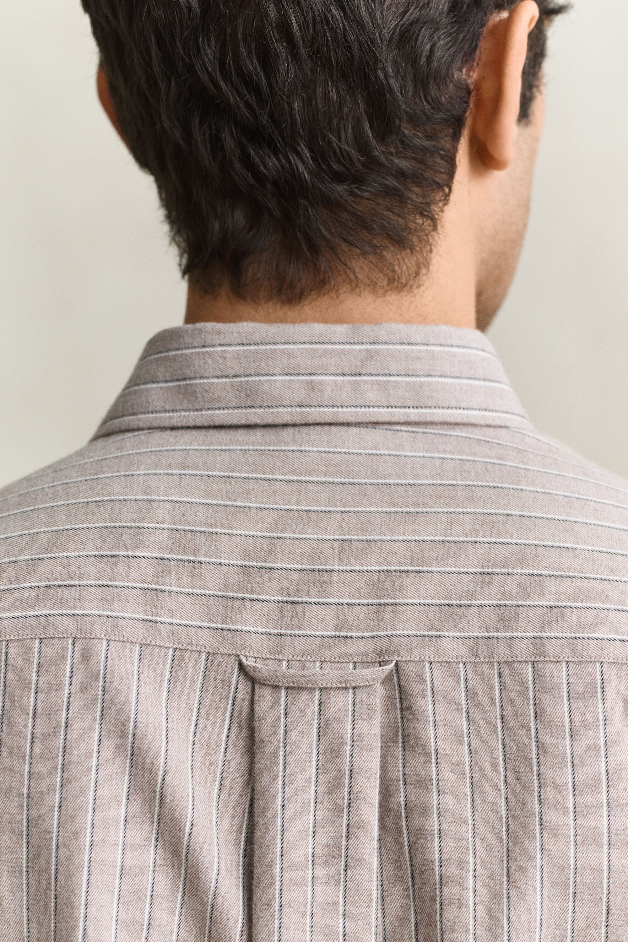 Camicia in flanella mélange a righe