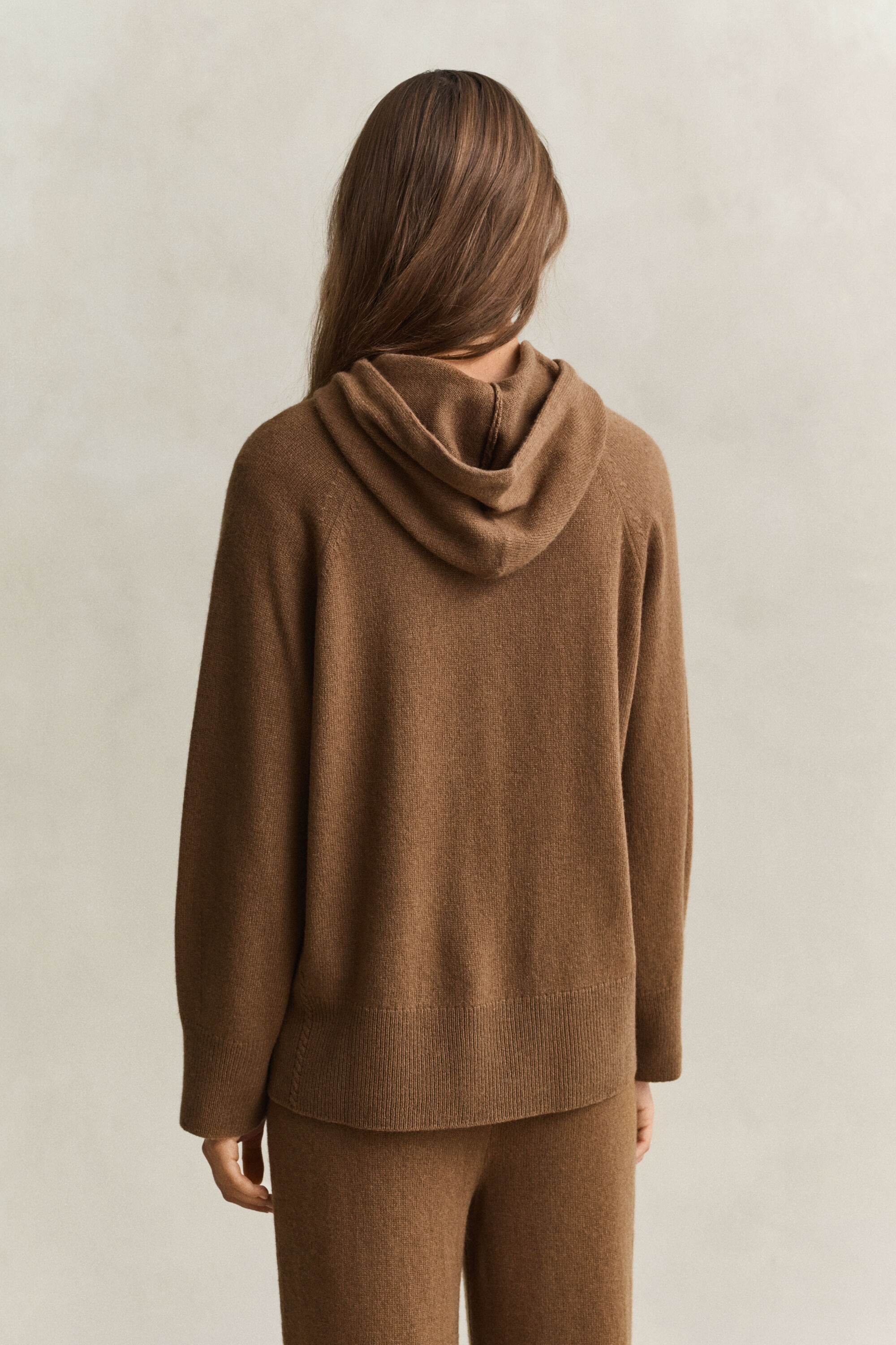Felpa con cappuccio in lana e cashmere
