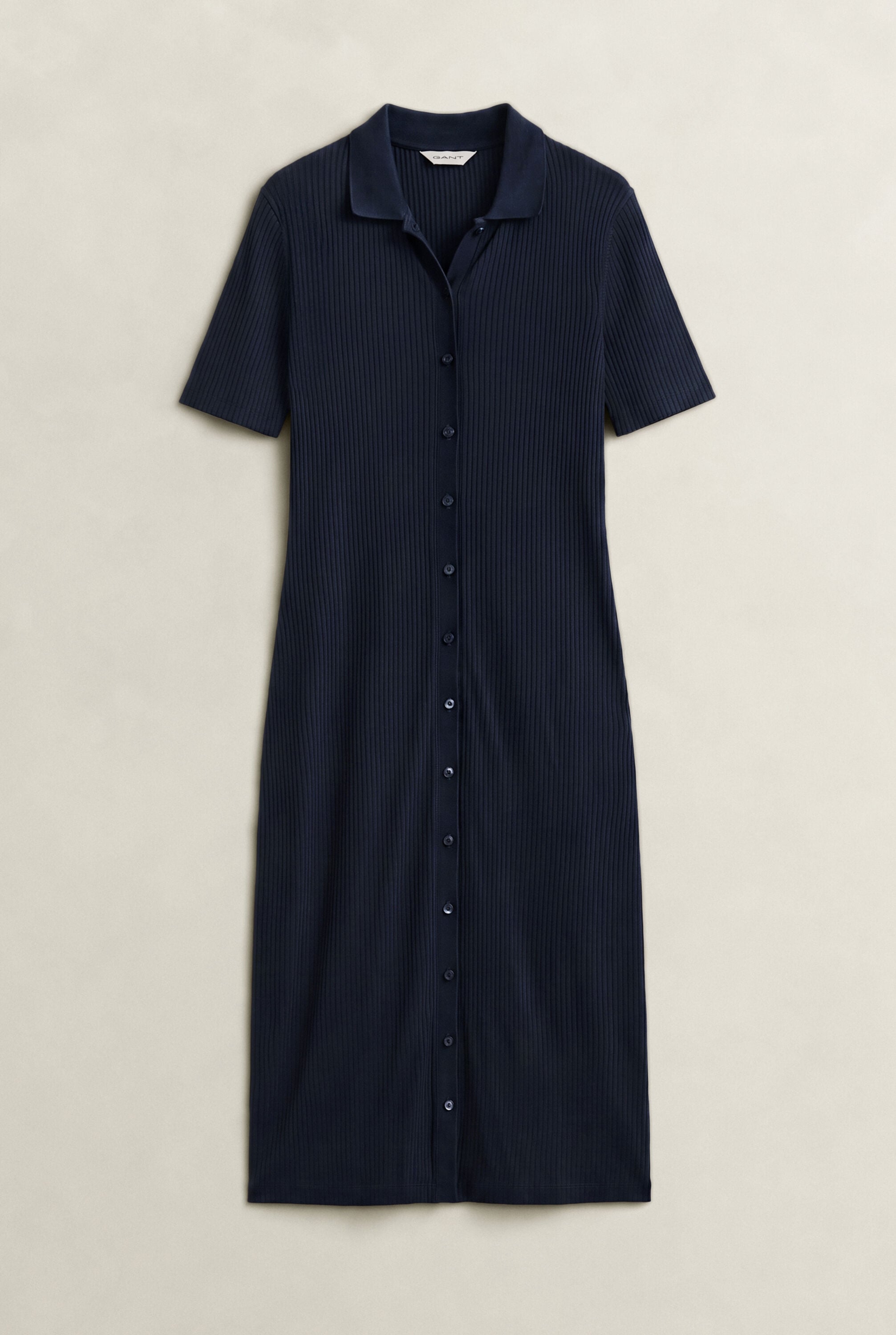 Robe polo coupe slim côtelée