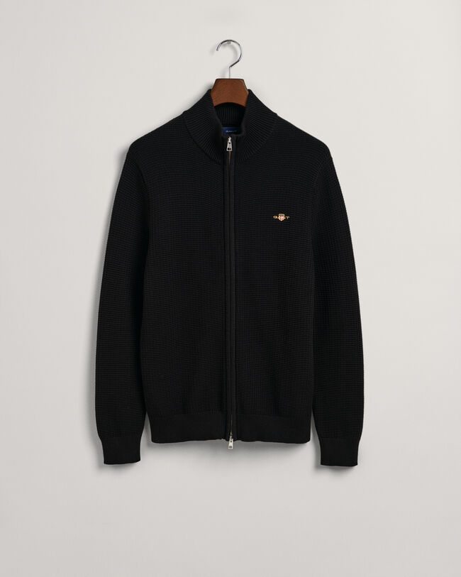 Textured Baumwoll Strickjacke