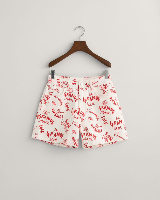 Shorts mit Text-Print