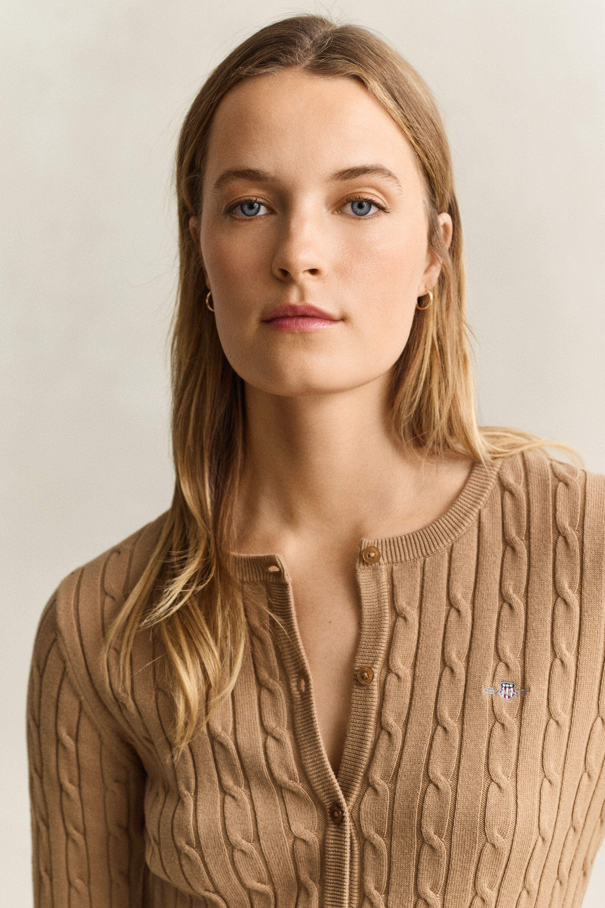 Cardigan en maille torsadée