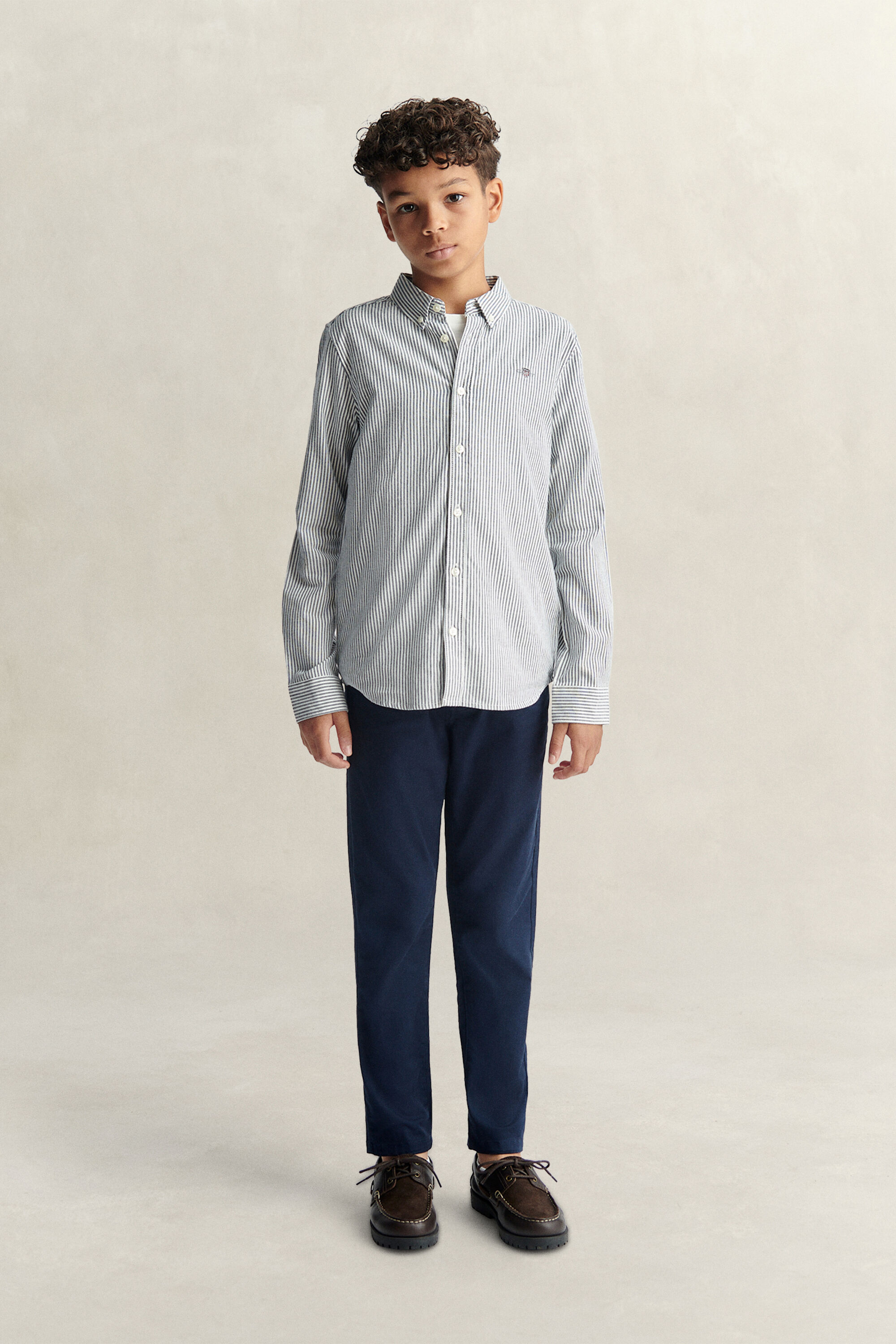 Camicia Oxford a righe Shield Teen Boys