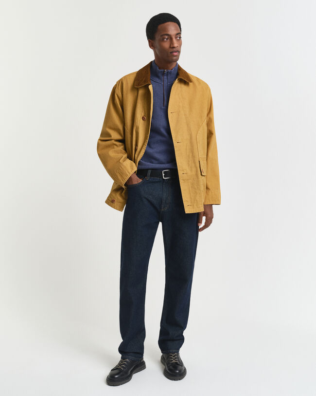 Sacker Rib Sweatshirt mit Reißverschlusskragen