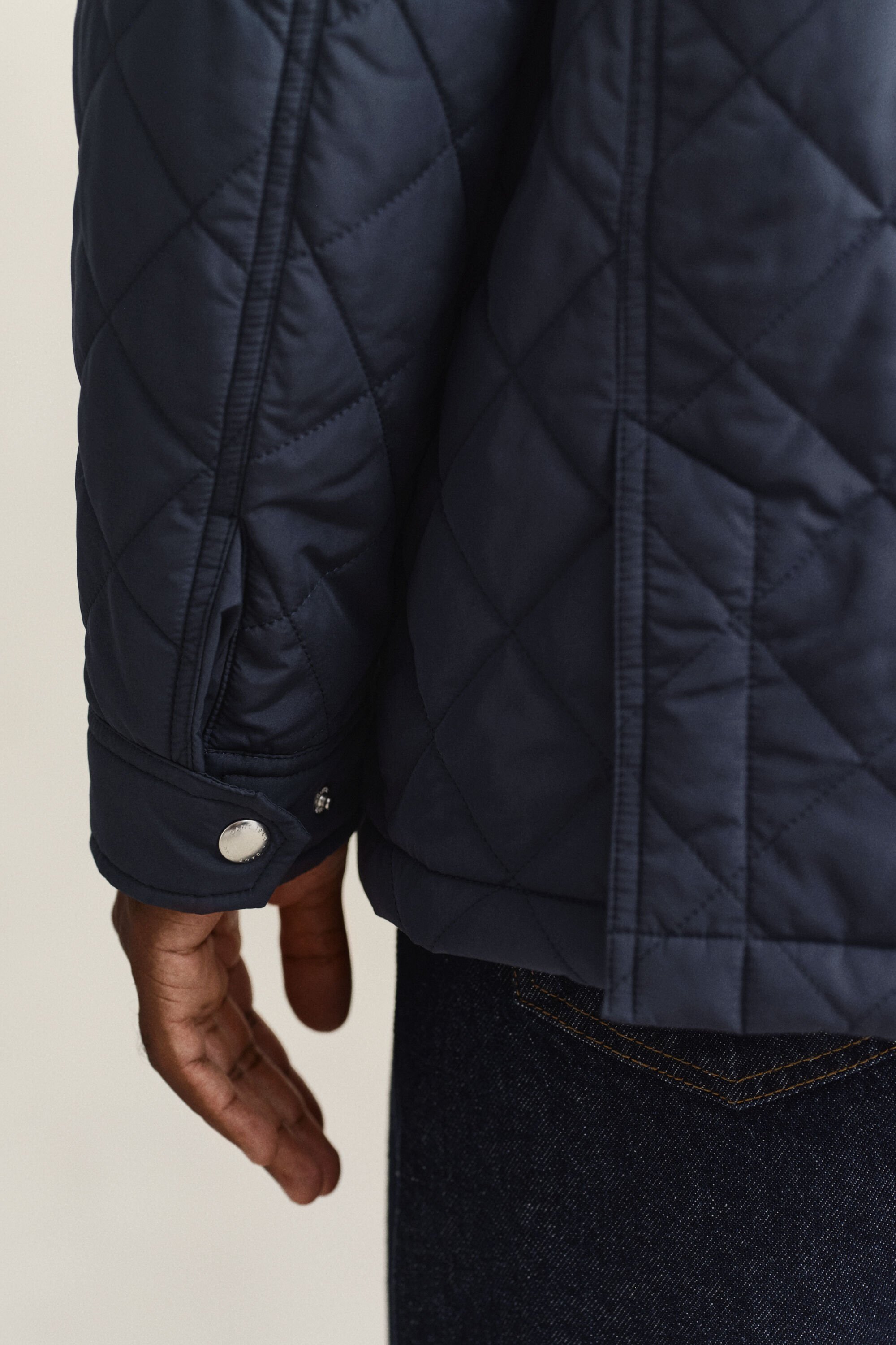 Quilted Windcheater Mid-Length Jacket