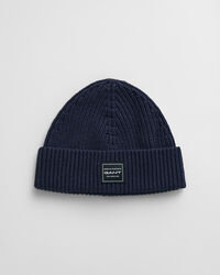 Gerippte Beanie aus Baumwolle