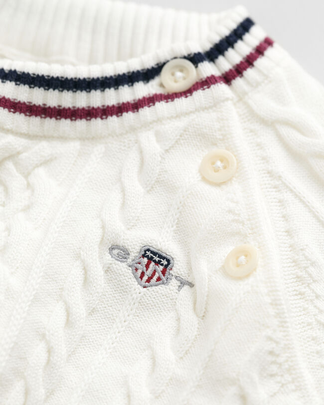 Baby Gestreifter Zopfstrick Pullover und Hose im Geschenkset