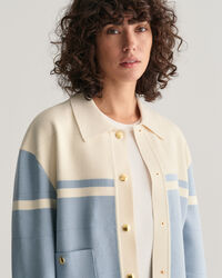 Color Blocked Strickjacke