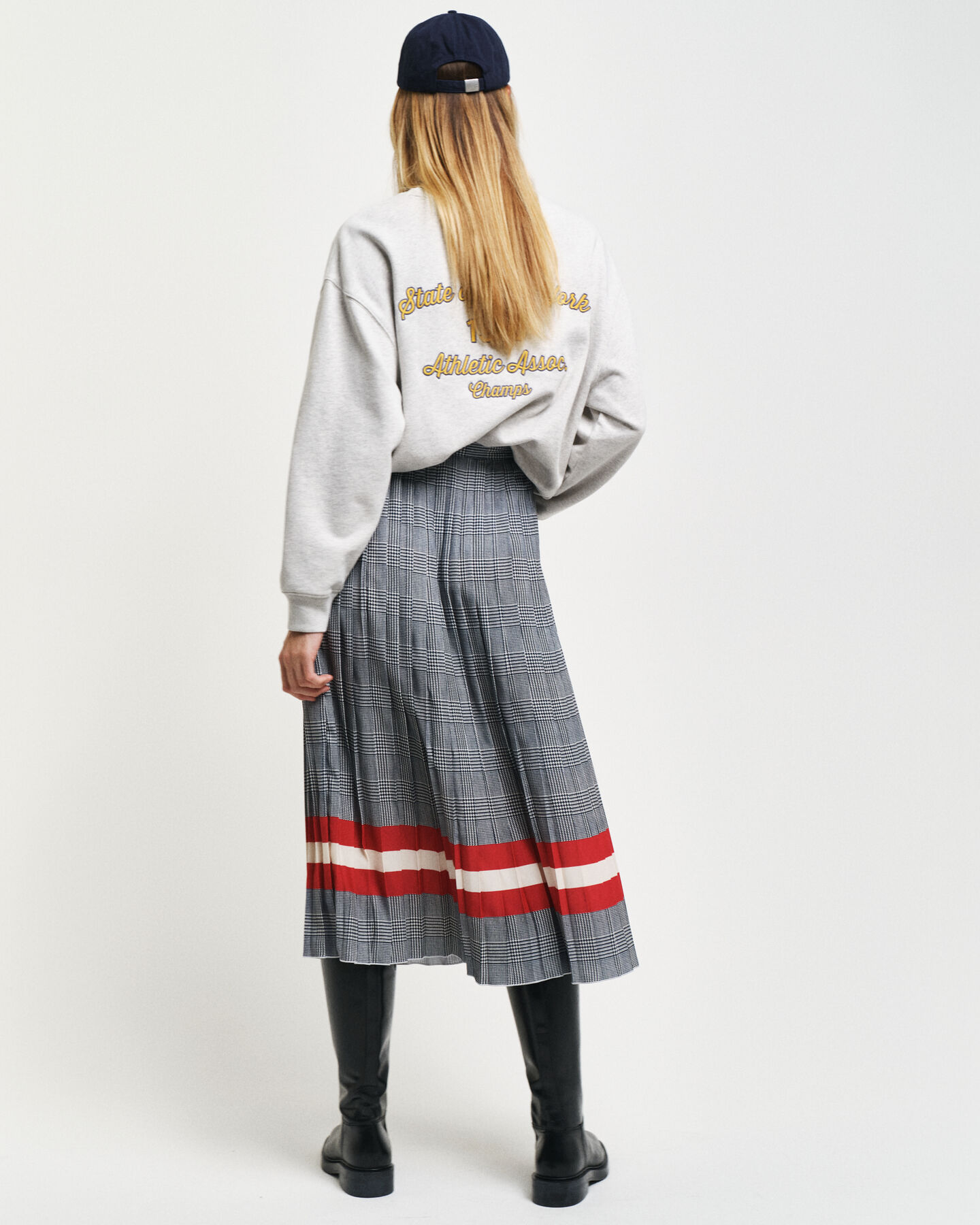 Faltenrock mit Karo-Print