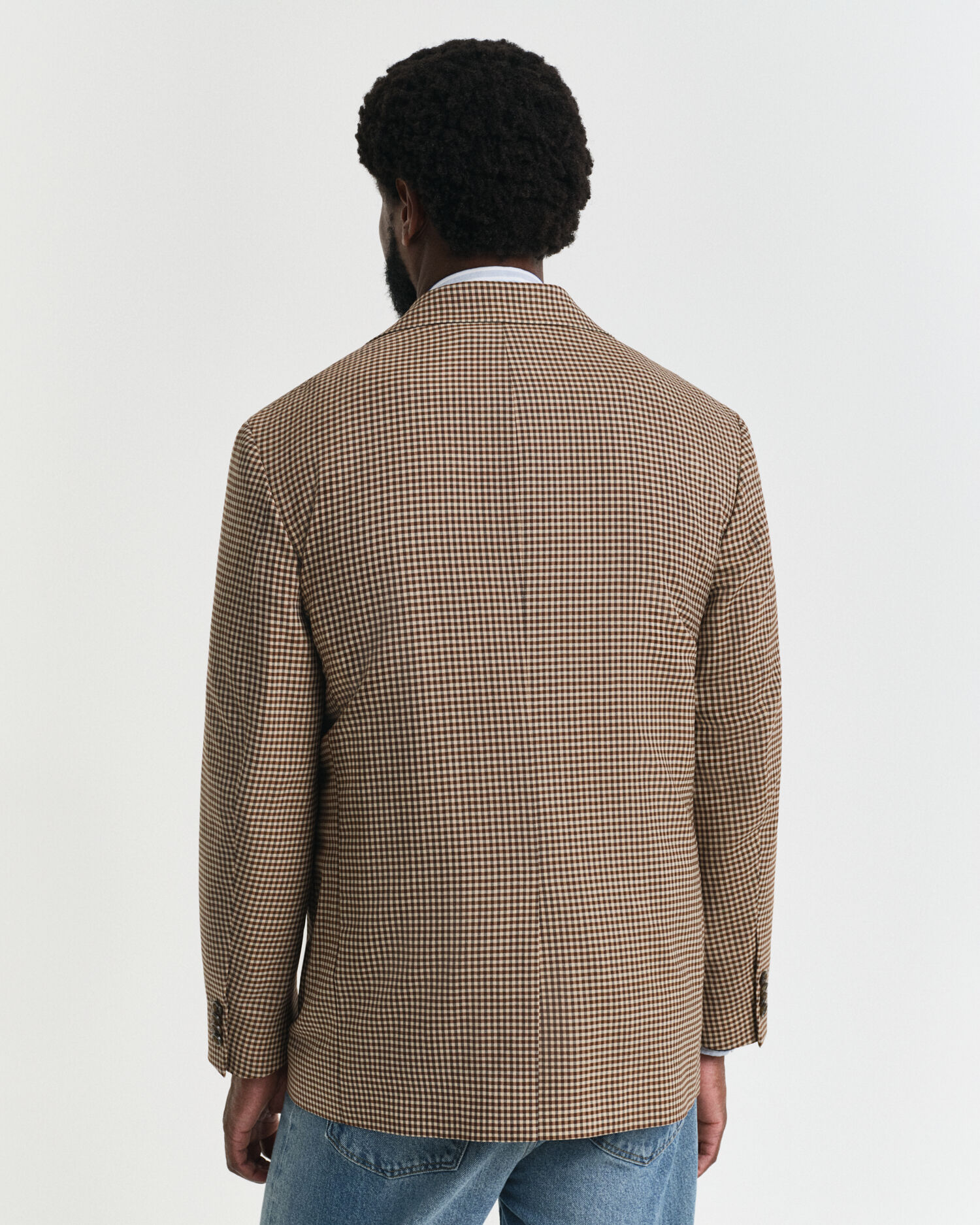 Relaxed Fit Gingham Checked Blazer