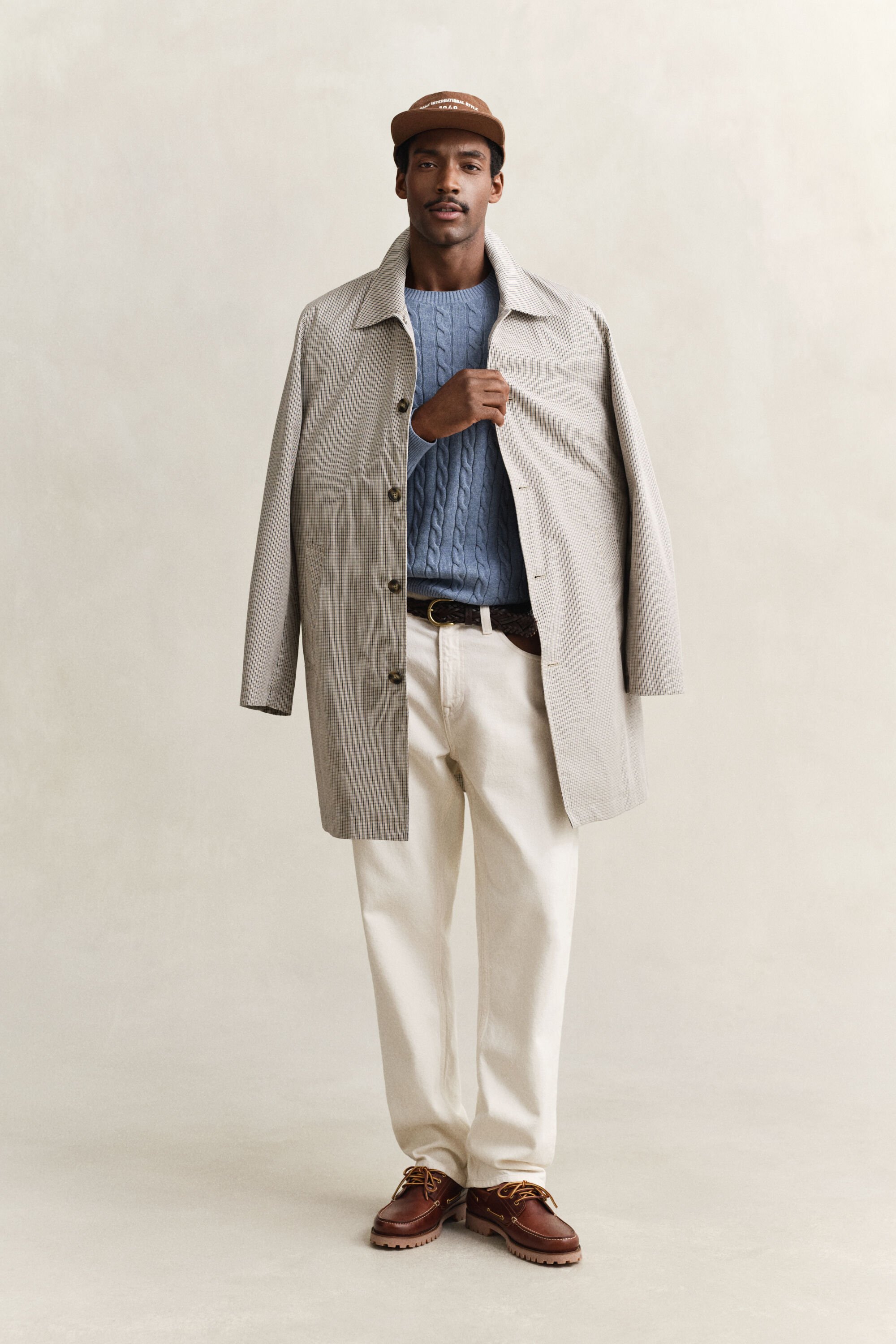 Pull col rond en maille de coton torsadée