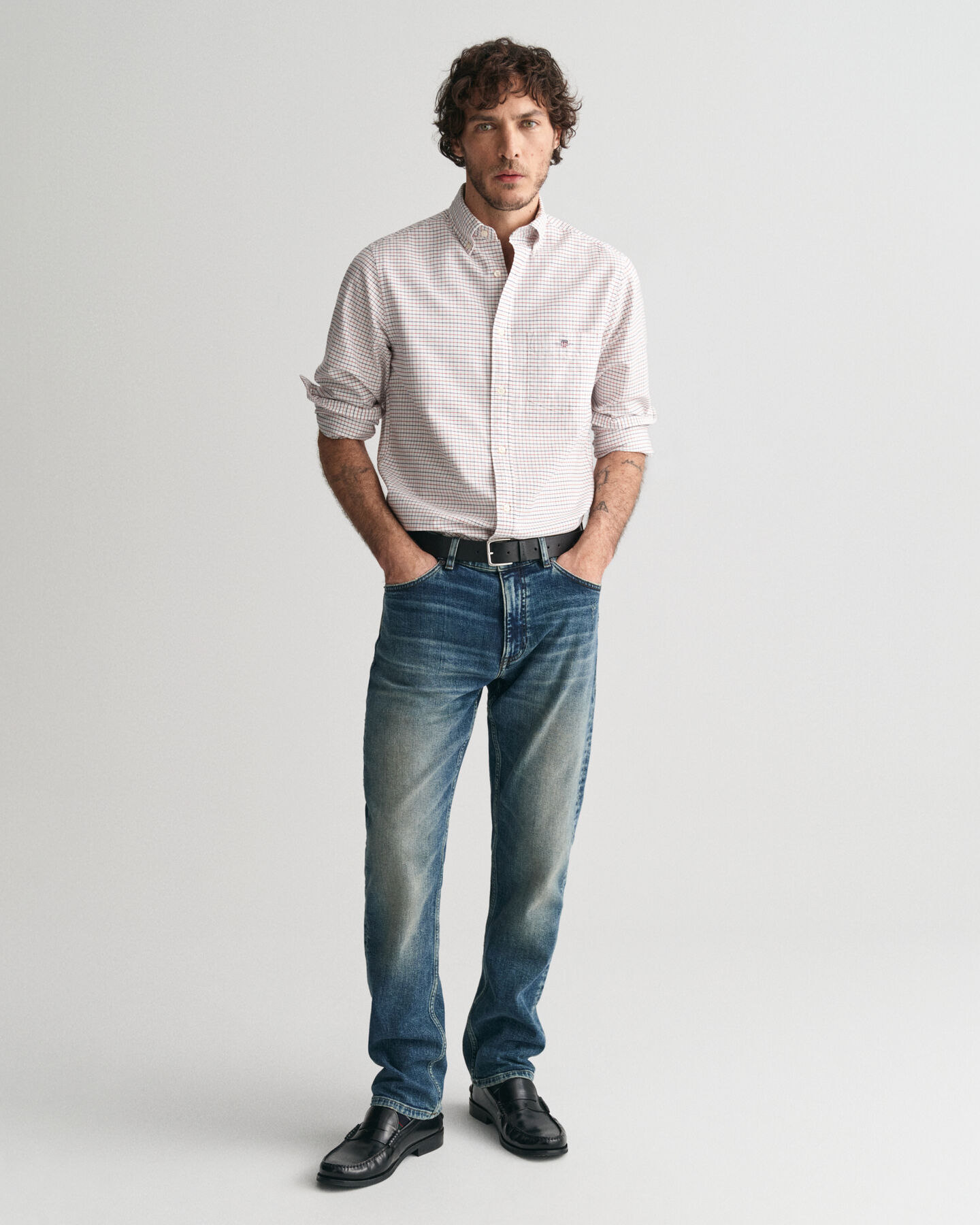 Regular Fit Jeans mit Vintage-Waschung