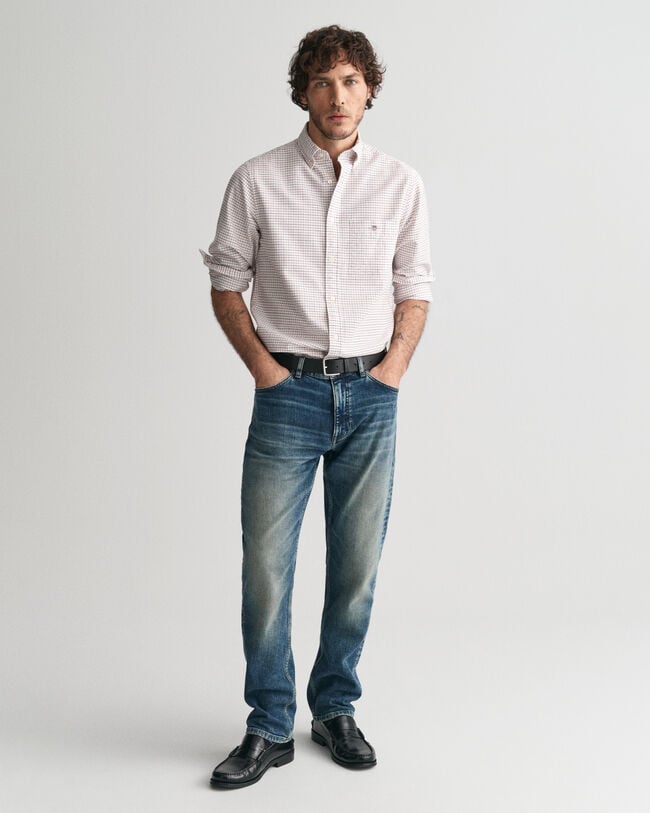 Regular Fit Jeans mit Vintage-Waschung