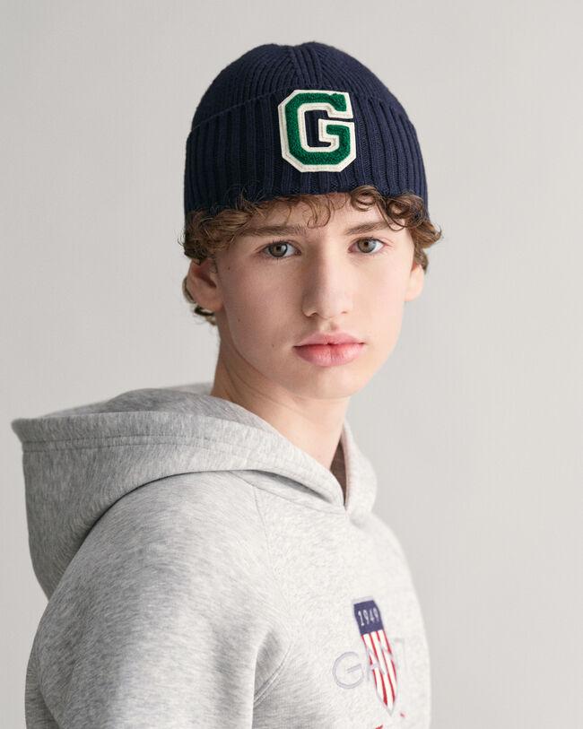 Teens G Badge Rippstrick-Beanie