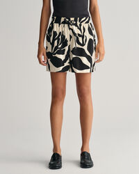 Relaxed Fit Palm Print Pull-On Shorts