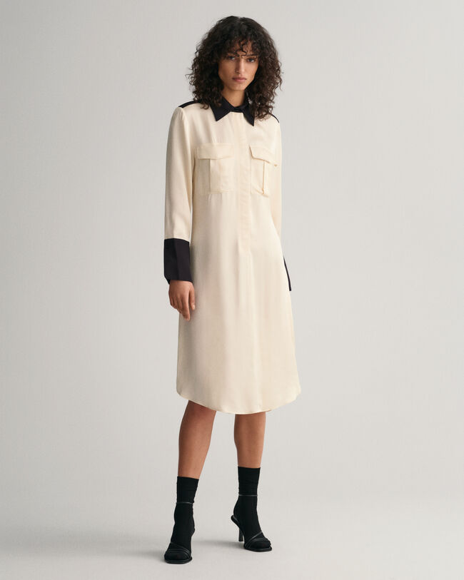 Hemdblusenkleid im Blockfarbendesign