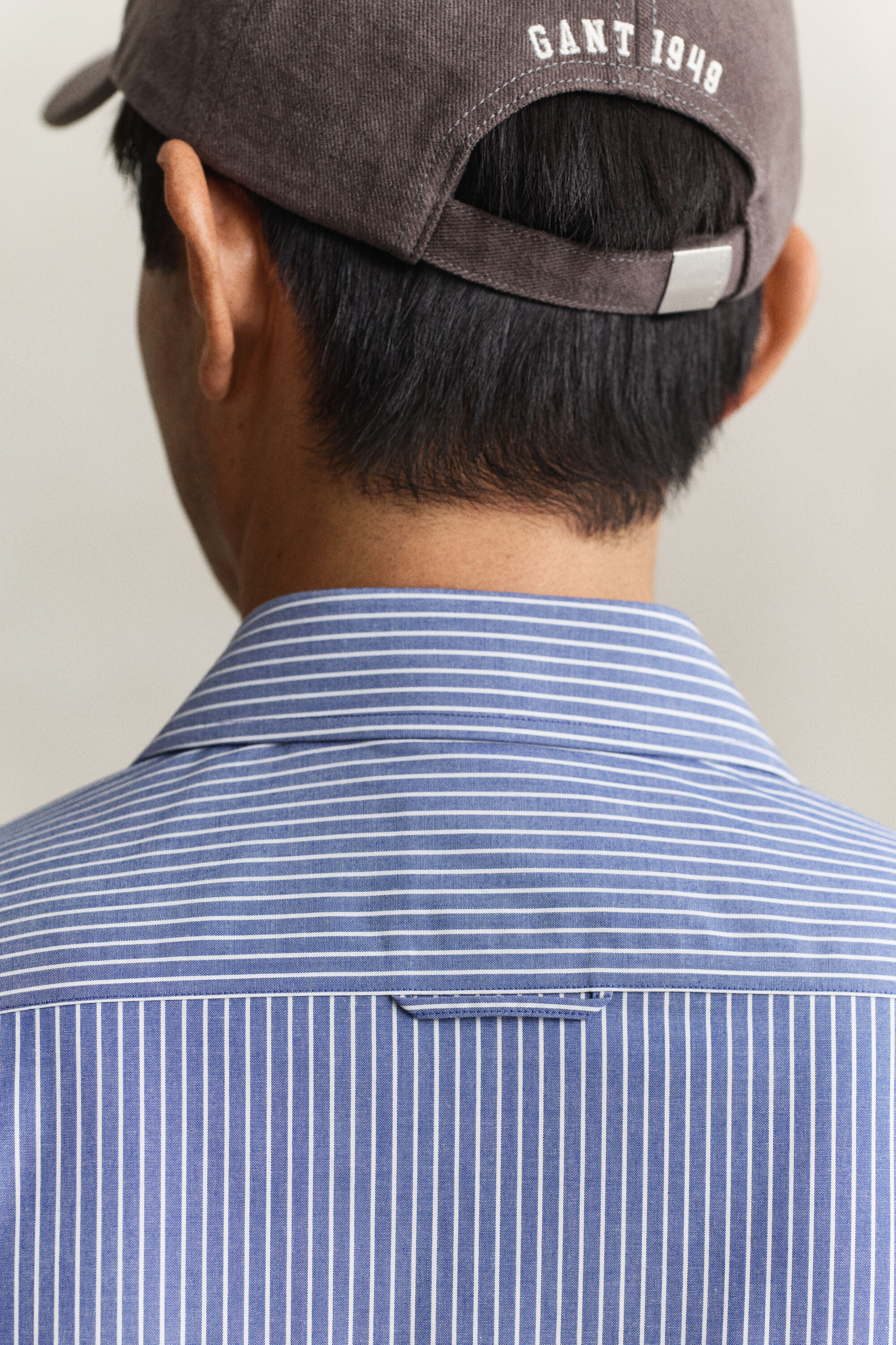 Chemise en popeline stretch à rayures