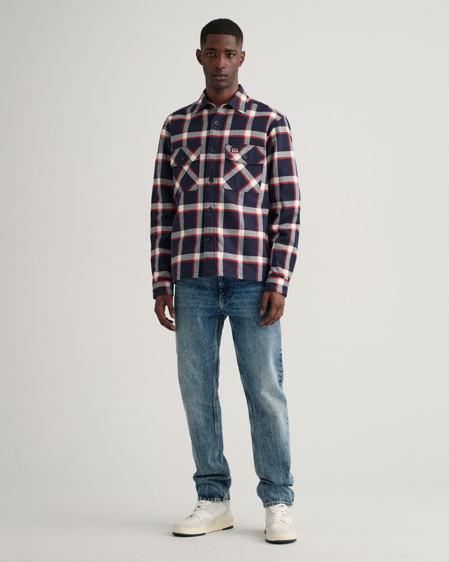 Flanell-Hemdjacke mit Karomuster